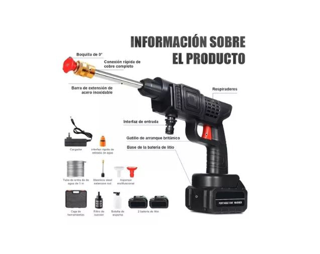 hidrolavadora 2 baterias portatil