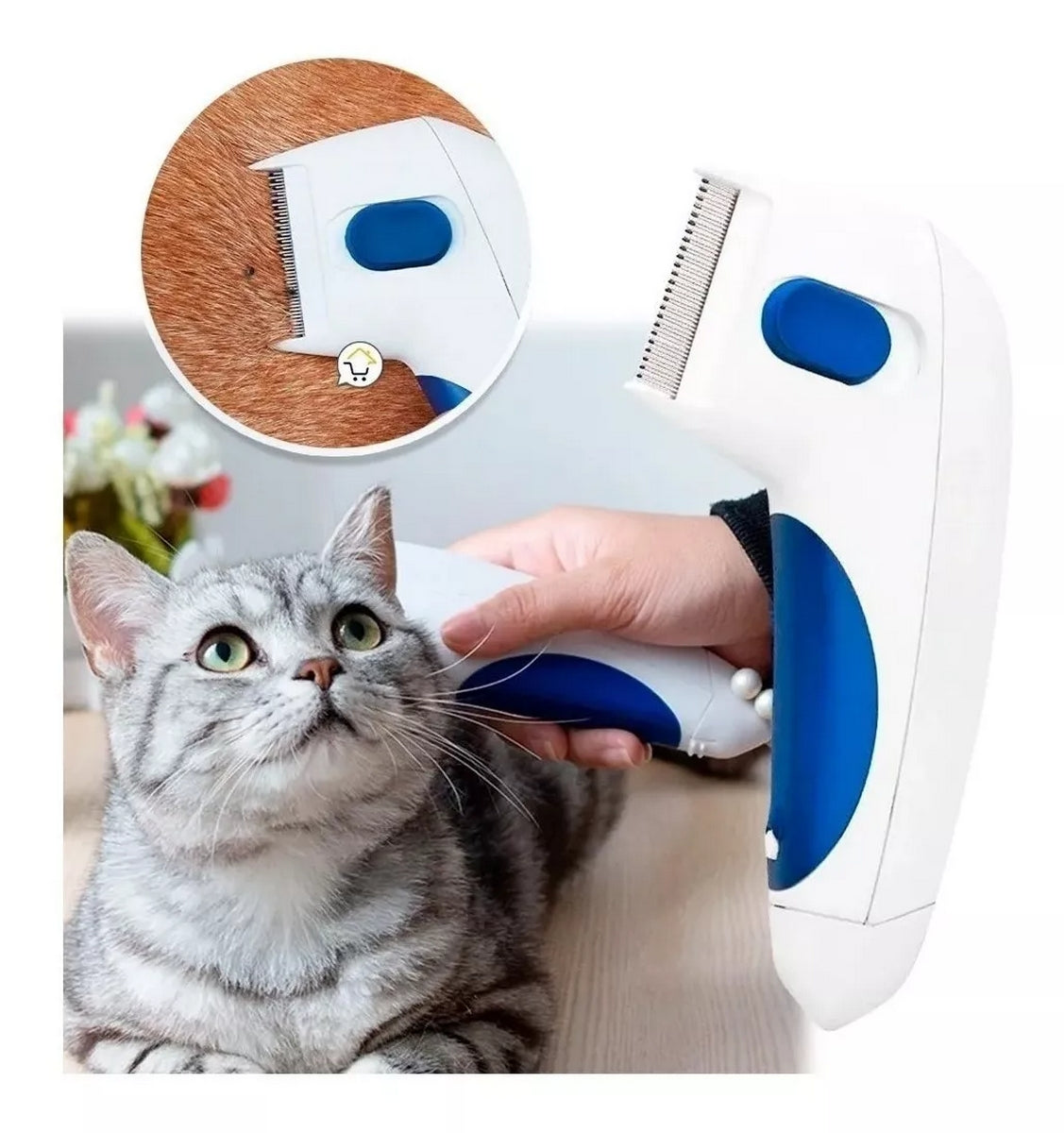 Peine Eléctrico Para Mascotas Mata Pulga