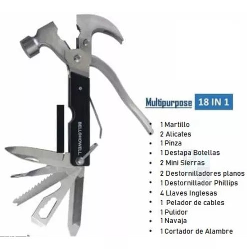 Martillo Multiusos 18 En 1 Herramientas